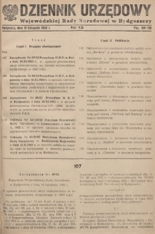Dziennik Urzędowy Wojewódzkiej Rady Narodowej w Bydgoszczy. 1962, nr 13