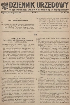 Dziennik Urzędowy Wojewódzkiej Rady Narodowej w Bydgoszczy. 1962, nr 14