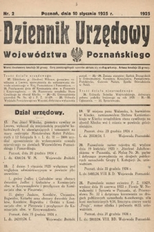Dziennik Urzędowy Województwa Poznańskiego. 1925, nr 2