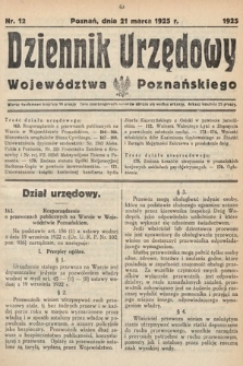Dziennik Urzędowy Województwa Poznańskiego. 1925, nr 12