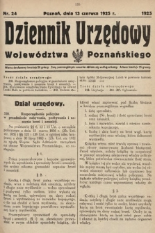 Dziennik Urzędowy Województwa Poznańskiego. 1925, nr 24