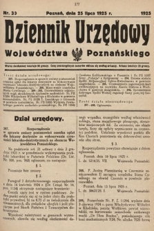 Dziennik Urzędowy Województwa Poznańskiego. 1925, nr 30