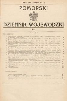 Pomorski Dziennik Wojewódzki. 1937, nr 1