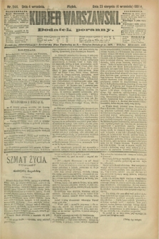 Kurjer Warszawski : dodatek poranny. R.71, nr 244 (4 września 1891)