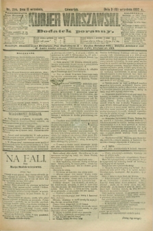 Kurjer Warszawski : dodatek poranny. R.72, nr 256 (15 września 1892)