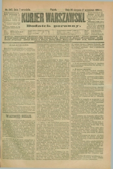 Kurjer Warszawski : dodatek poranny. R.74, nr 247 (7 września 1894)
