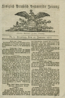 Königlich Preußisch Pommersche Zeitung. 1811, No. 3 (11 Januar)