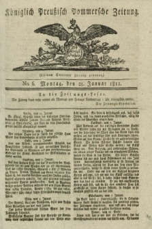 Königlich Preußisch Pommersche Zeitung. 1811, No. 6 (21 Januar) + wkładka