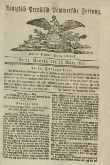 Königlich Preußisch Pommersche Zeitung. 1811, No. 24 (25 März)