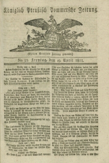 Königlich Preußisch Pommersche Zeitung. 1811, No. 31 (19 April)