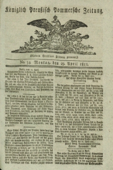 Königlich Preußisch Pommersche Zeitung. 1811, No. 34 (29 April)