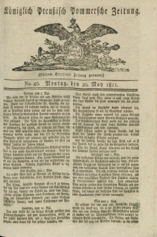 Königlich Preußisch Pommersche Zeitung. 1811, No. 40 (20 May)