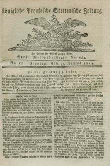 Königliche Preußische Stettinische Zeitung. 1815, No. 52 (30 Junius)