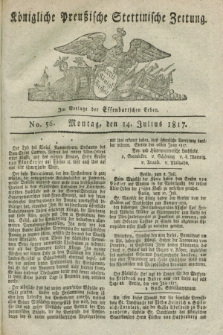 Königliche Preußische Stettinische Zeitung. 1817, No. 56 (14 Julius) + dod.