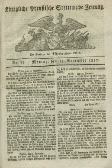 Königliche Preußische Stettinische Zeitung. 1817, No. 94 (24 November)