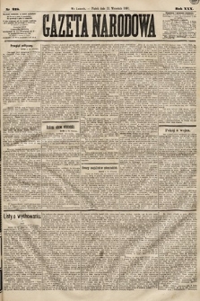 Gazeta Narodowa. 1891, nr 218