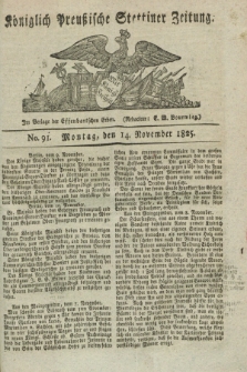 Königlich Preußische Stettiner Zeitung. 1825, No. 91 (14 November)