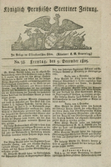 Königlich Preußische Stettiner Zeitung. 1825, No. 98 (9 December) + dod.