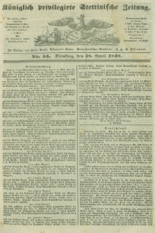 Königlich privilegirte Stettinische Zeitung. 1848, No. 54 (18 April) + dod.