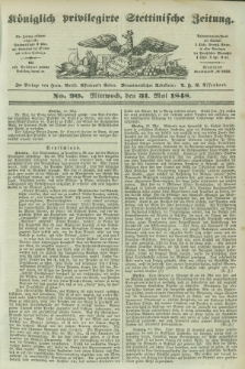 Königlich privilegirte Stettinische Zeitung. 1848, No. 90 (31 Mai) + dod.