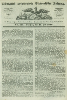 Königlich privilegirte Stettinische Zeitung. 1848, No. 125 (11 Juli) + dod.