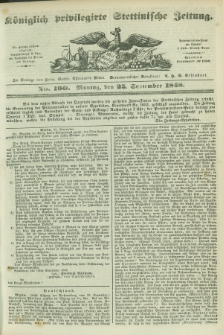 Königlich privilegirte Stettinische Zeitung. 1848, No. 190 (25 September) + dod.
