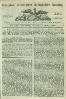 Königlich privilegirte Stettinische Zeitung. 1848, No. 193 (28 September) + dod.