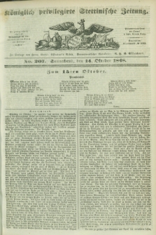Königlich privilegirte Stettinische Zeitung. 1848, No. 207 (14 Oktober) + dod.