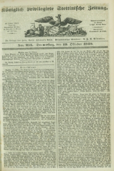 Königlich privilegirte Stettinische Zeitung. 1848, No. 211 (19 Oktober) + dod.