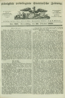 Königlich privilegirte Stettinische Zeitung. 1848, No. 217 (26 Oktober) + dod.
