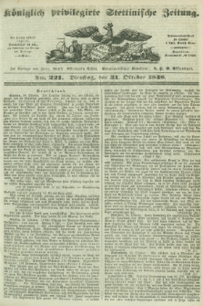 Königlich privilegirte Stettinische Zeitung. 1848, No. 221 (31 Oktober) + dod.