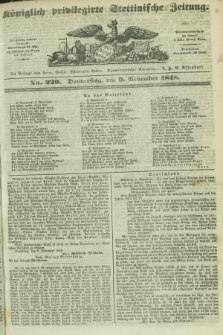 Königlich privilegirte Stettinische Zeitung. 1848, No. 229 (9 November) + dod.