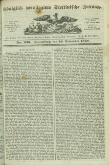 Königlich privilegirte Stettinische Zeitung. 1848, No. 235 (16 November) + dod.