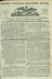 Königlich privilegirte Stettinische Zeitung. 1848, No. 238 (20 November) + dod.