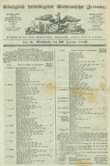 Königlich privilegirte Stettinische Zeitung. 1849, No. 8 (10 Januar) + dod.