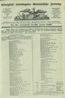Königlich privilegirte Stettinische Zeitung. 1849, No. 17 (20 Januar) + dod.