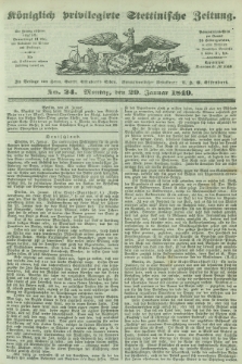 Königlich privilegirte Stettinische Zeitung. 1849, No. 24 (29 Januar)