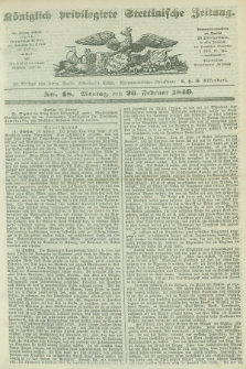 Königlich privilegirte Stettinische Zeitung. 1849, No. 48 (26 Februar) + dod.