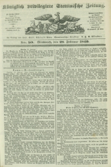 Königlich privilegirte Stettinische Zeitung. 1849, No. 50 (28 Februar) + dod.