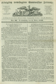 Königlich privilegirte Stettinische Zeitung. 1849, No. 51 (1 März) + dod.
