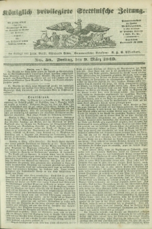 Königlich privilegirte Stettinische Zeitung. 1849, No. 58 (9 März) + dod.