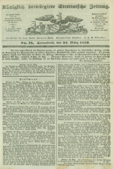 Königlich privilegirte Stettinische Zeitung. 1849, No. 71 (24 März) + dod.
