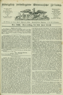 Königlich privilegirte Stettinische Zeitung. 1849, No. 136 (14 Juni) + dod.