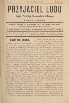 Przyjaciel Ludu : organ Polskiego Stronnictwa Ludowego. 1903, nr 44