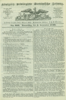 Königlich privilegirte Stettinische Zeitung. 1849, No. 207 (6 September) + dod.