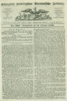 Königlich privilegirte Stettinische Zeitung. 1849, No. 233 (6 October) + dod.