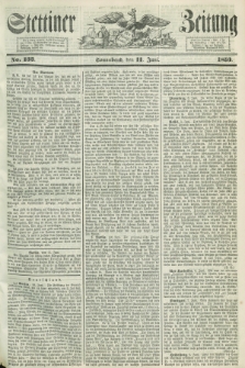 Stettiner Zeitung. 1853, No. 133 (11 Juni)