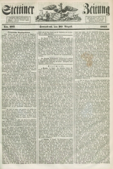 Stettiner Zeitung. 1853, No. 193 (20 August)