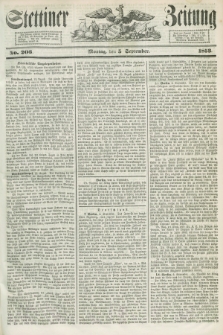 Stettiner Zeitung. 1853, No. 206 (5 September)
