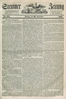 Stettiner Zeitung. 1853, No. 224 (26 September)